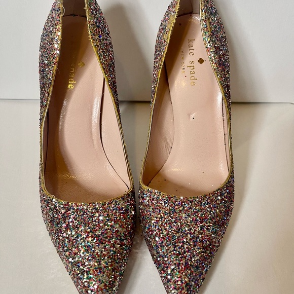 Kate Spade Licorice Glitter Heels - Picture 5 of 6